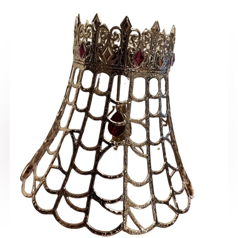 BATH & BODY WORKS Gold & Jewel Spider Web Single Wick Candle Holder Retired NWT
